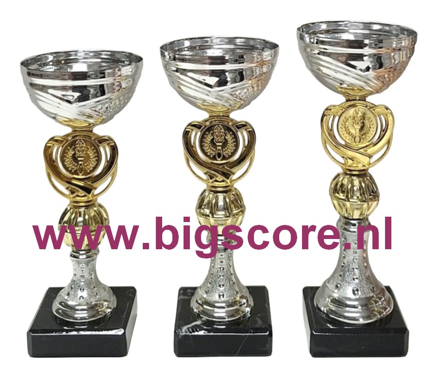 BS 2614 Beker Goud-Zilver LAATSTE 3 x Serie OP=OP!!